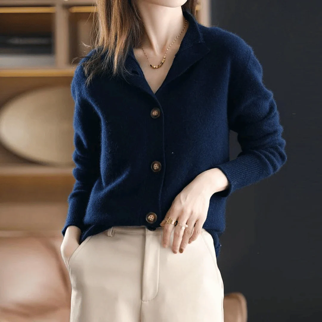Camille Luxe Knit Button Cardigan - Image 4