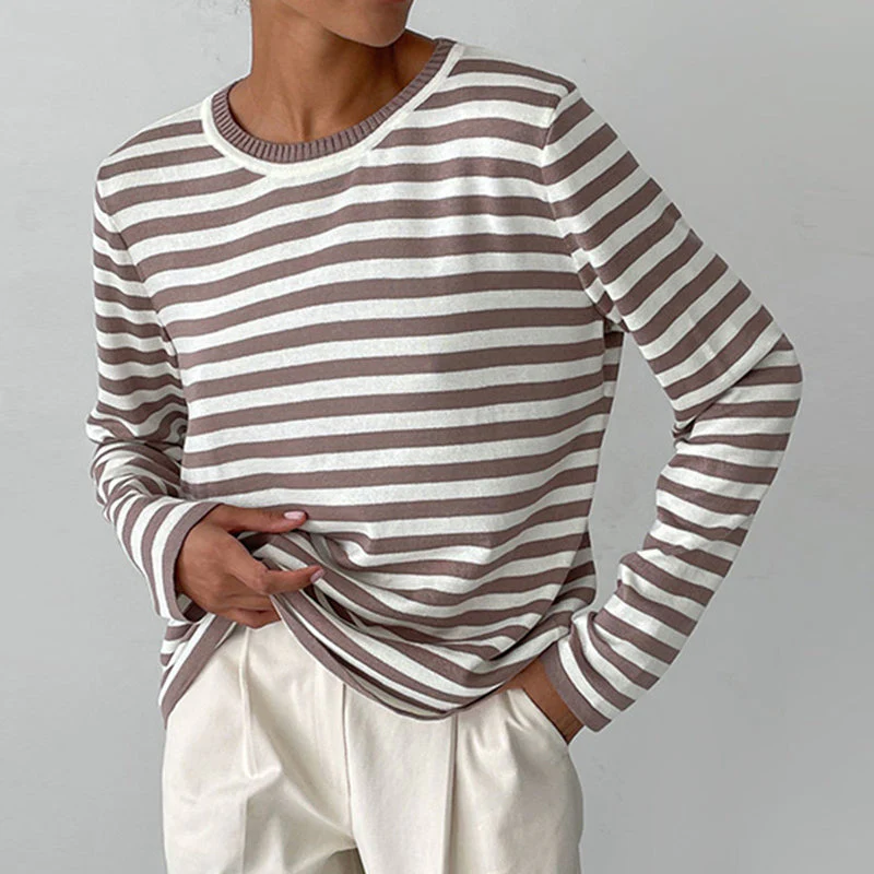 Elara Striped Cotton Long Sleeve Shirt - Image 7