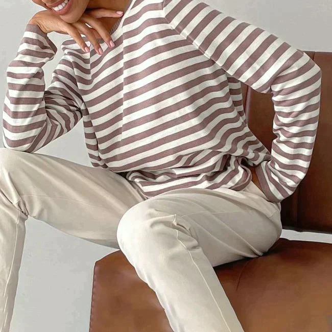 Elara Striped Cotton Long Sleeve Shirt - Image 8