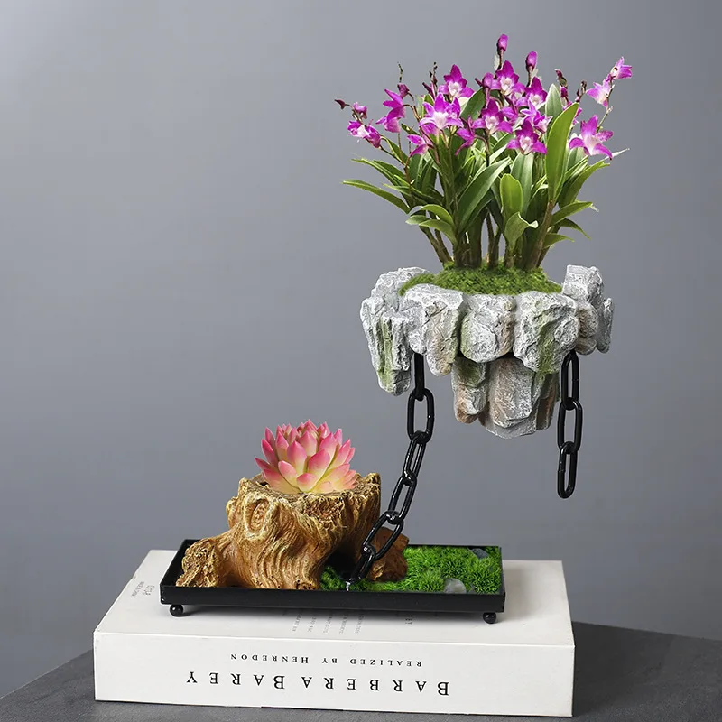 Floating Stone Planter with Magnetic Base - Image 3