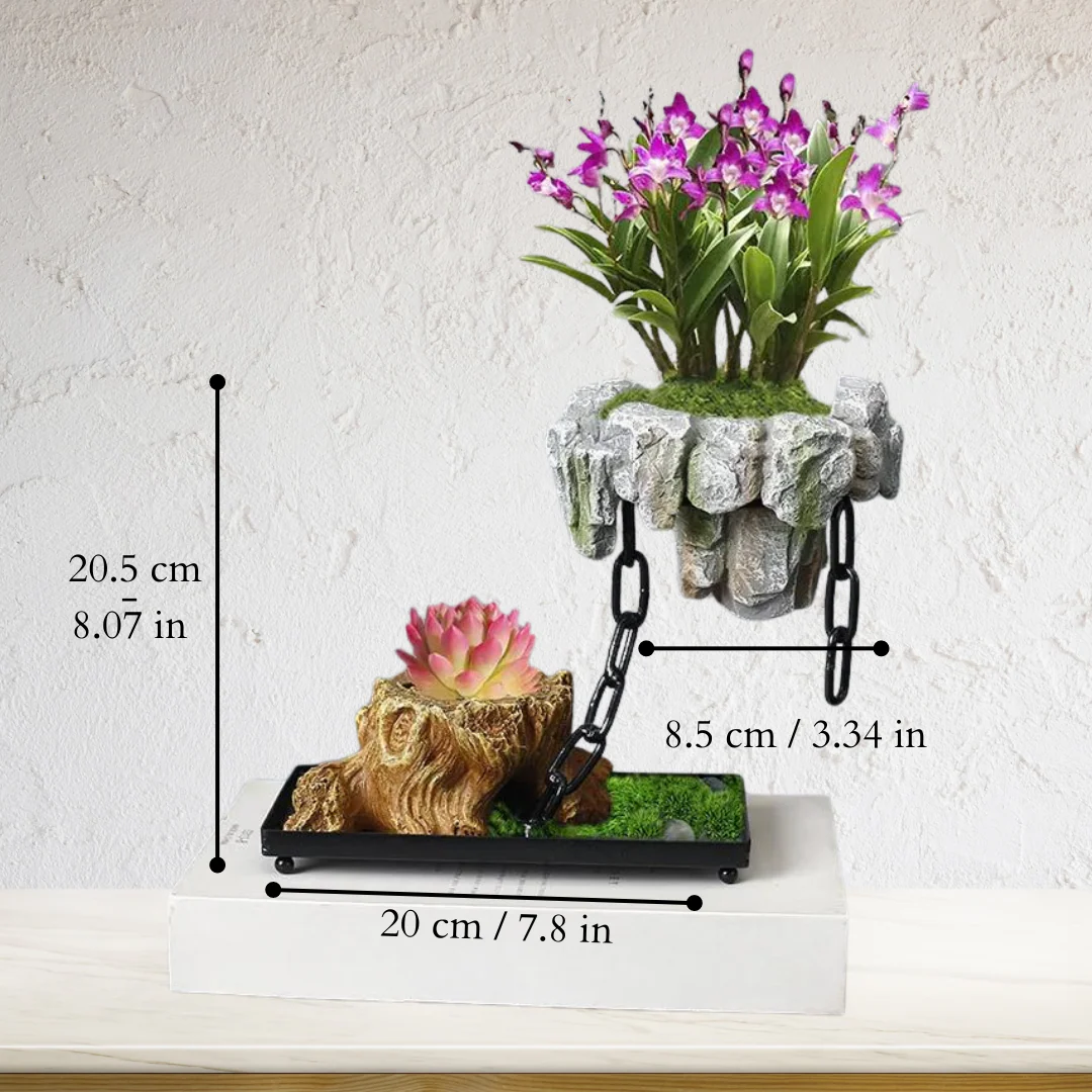 Floating Stone Planter with Magnetic Base - Image 4