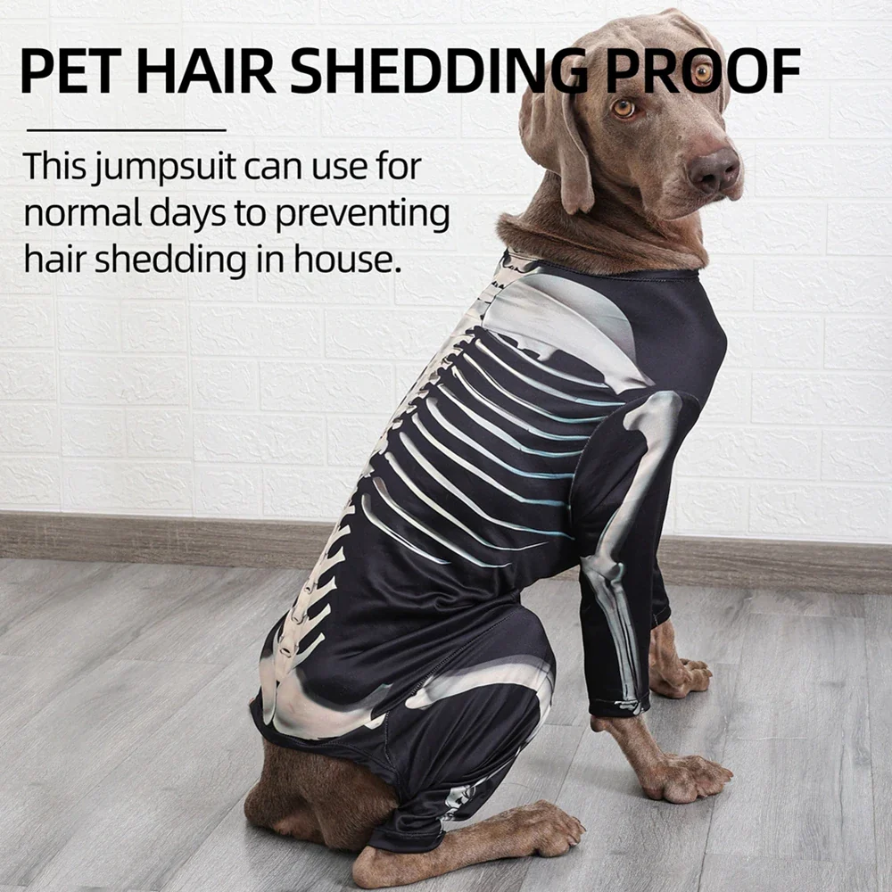 Large Dog Skeleton Bodysuit Costume - Image 3