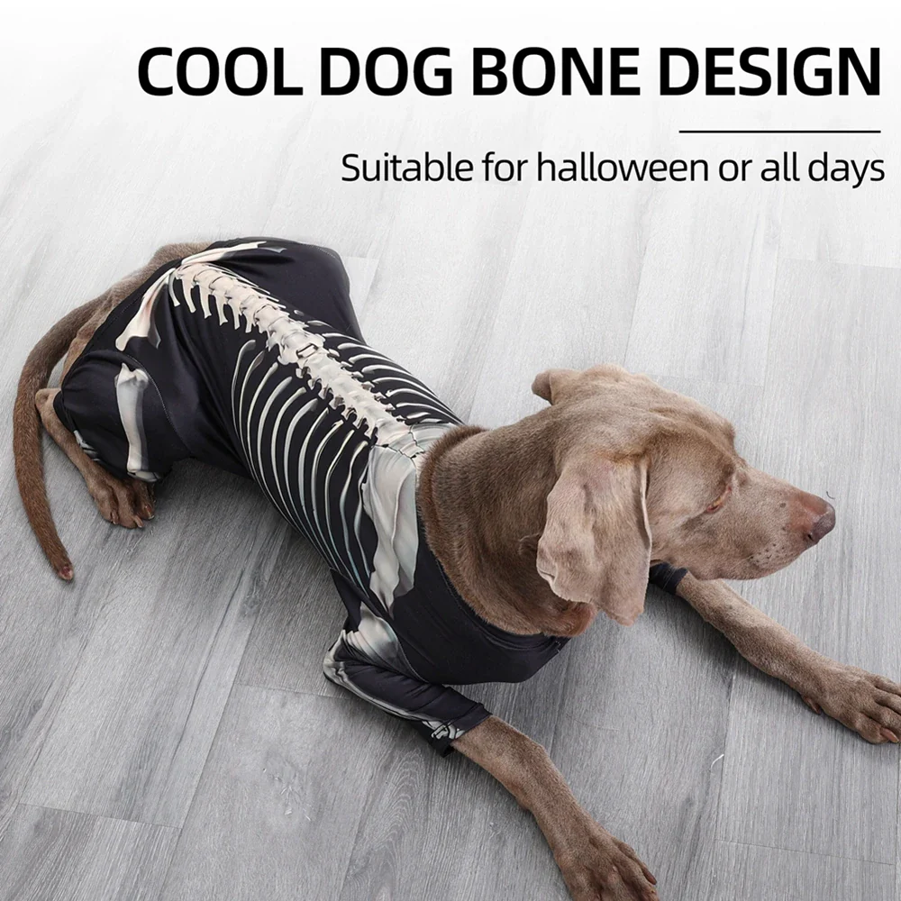 Large Dog Skeleton Bodysuit Costume - Image 4