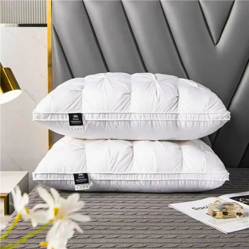 Luxury Goose Down Bed Pillow – Hypoallergenic Neck Support Cushion for Deep Sleep - Image 5