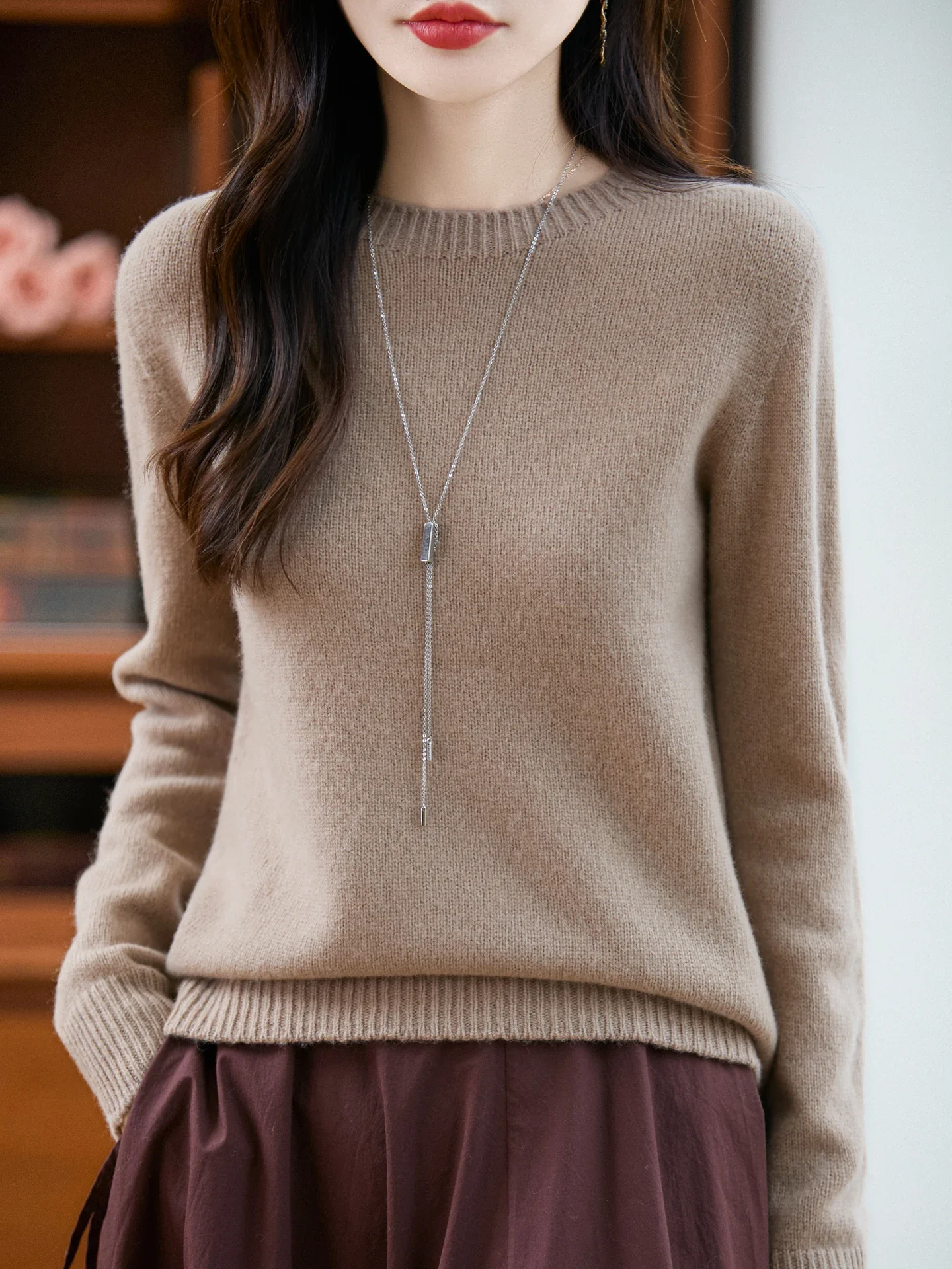 Merino Wool O-Neck Sweater - Image 9