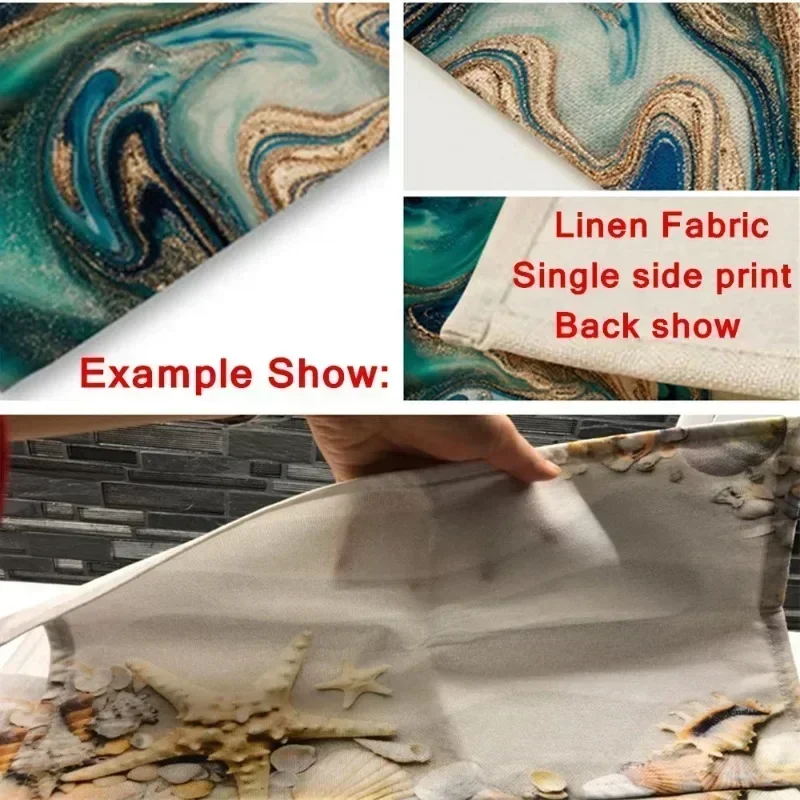 Pumpkin Print Linen Table Placemats - Image 5